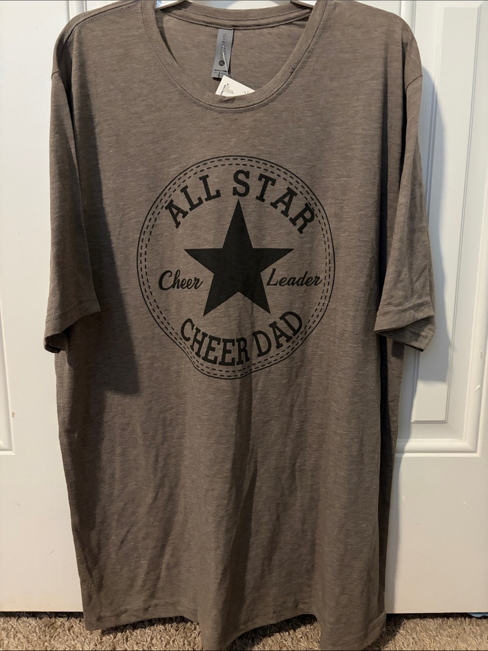 Next Level Apparel Brown All Star Cheer Dad Short Sleeve Tee